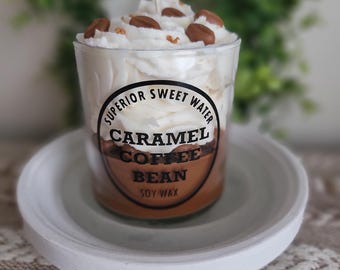 Coffee Bean Whipped Soy Dessert Candle: Caramel Coffee Scent