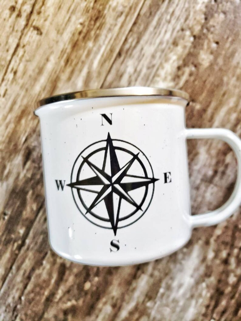 Compass Coffee Mug Campfire Coffee Mug Camping Coffee Cup Etsy