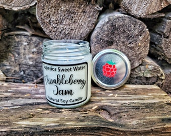 Thimbleberry Jam Scented Soy Candle: Upper Peninsula Gift