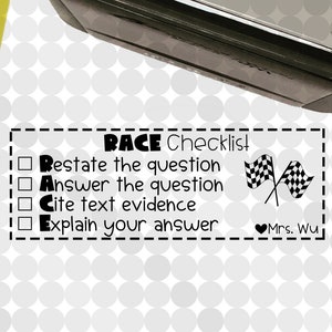 Personalized RACE or RACES Checklist Self-inking Teacher Stamp