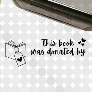 This Book was Donated By Self-inking Teacher Stamp