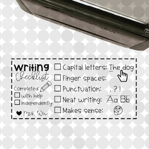 Large PRIMARY Personalized Writing Checklist Self-inking Teacher Stamp