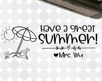 Have a Great Summer! Yearbook Signature Personalized Self-inking Teacher Stamp