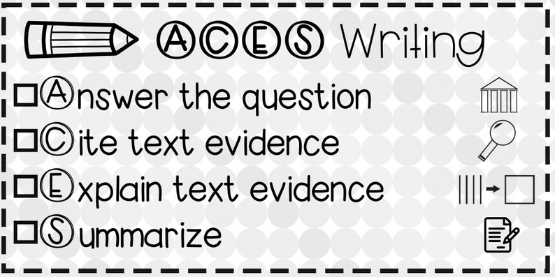 Large ACE / ACER / ACES Writing Checklist Self-inking Teacher Stamp - Etsy