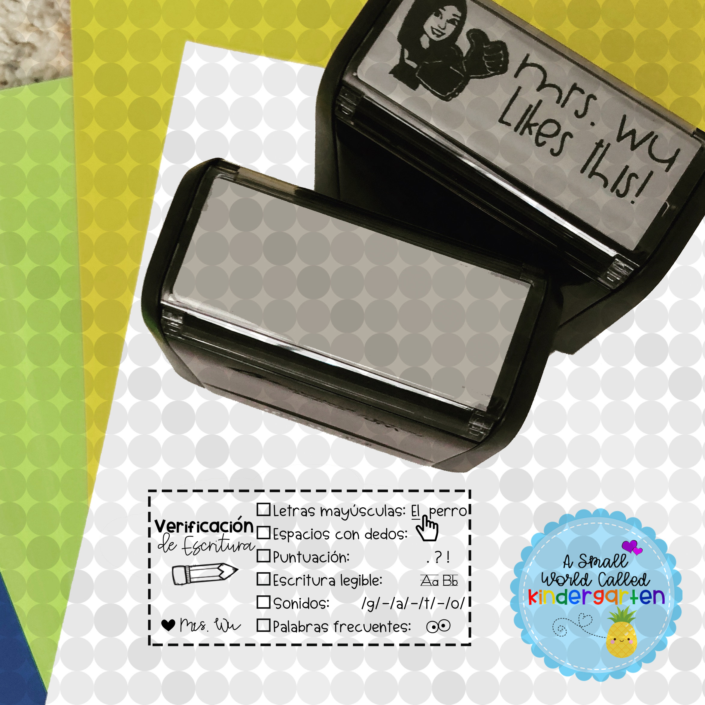Personalized Stamps Checklist Teacher Stamps Self Inking - View #3