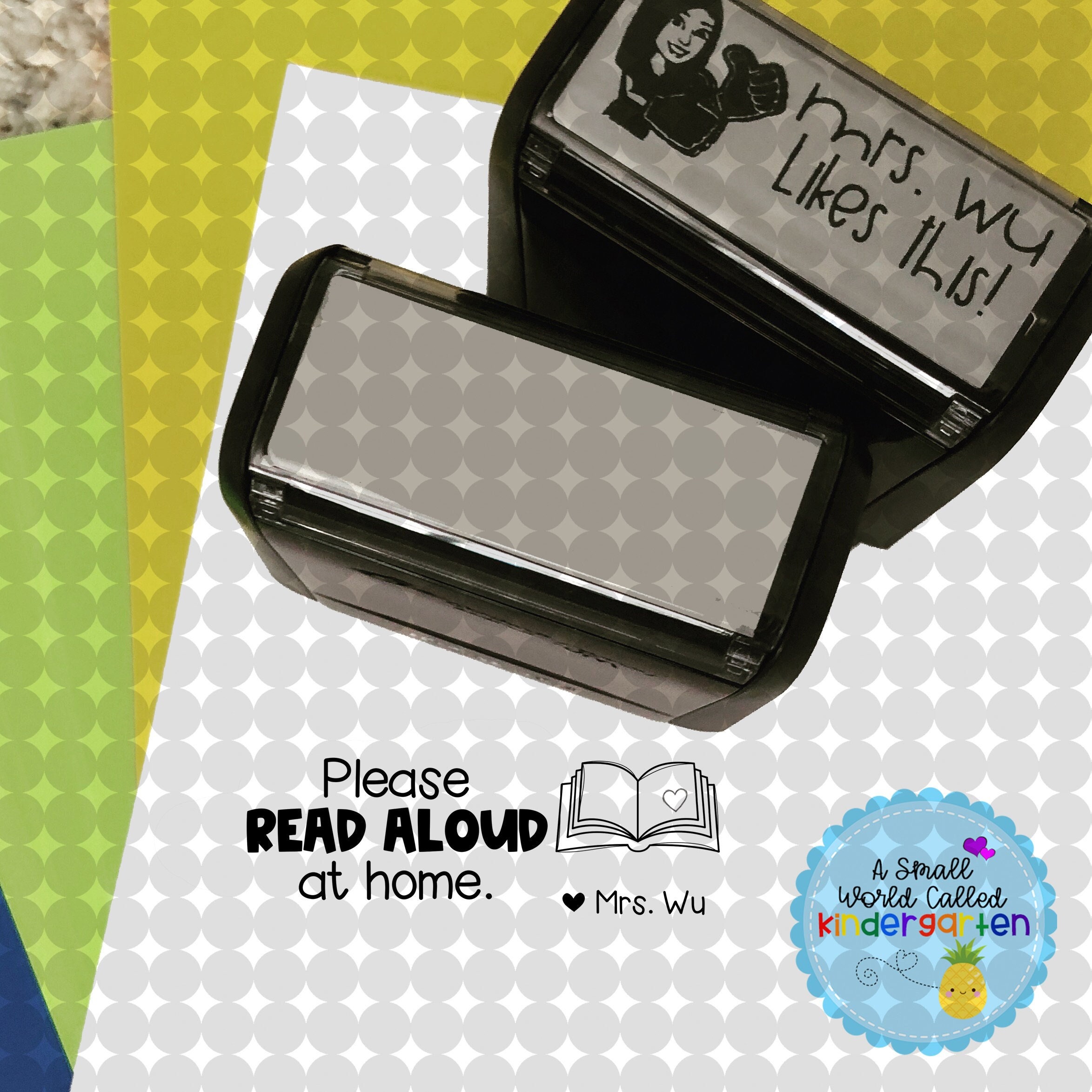 Please Read Aloud at Home Personalized Self-inking Teacher Stamp - Etsy