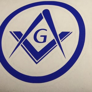 Masonic Square and Compass Decal