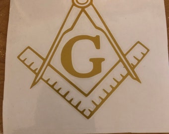 Masonic Square and Compass Decal