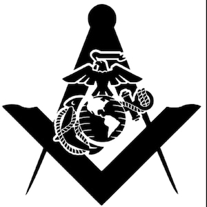 US Marines Mason Square and Compass decal sticker