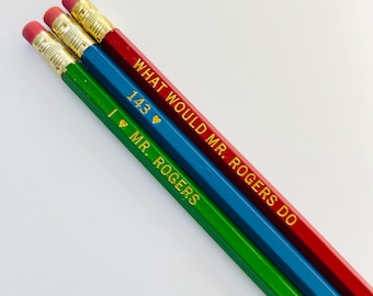 I Love Mr. Rogers Pencil Pack of 3