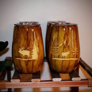 wildlife wine glasses