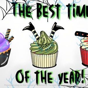 Halloween cupcake coffee mug wrap