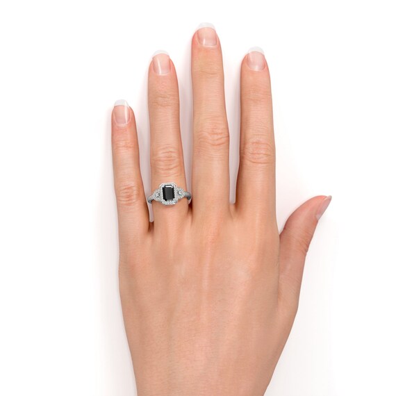 Titanium diamond engagement sale rings for her