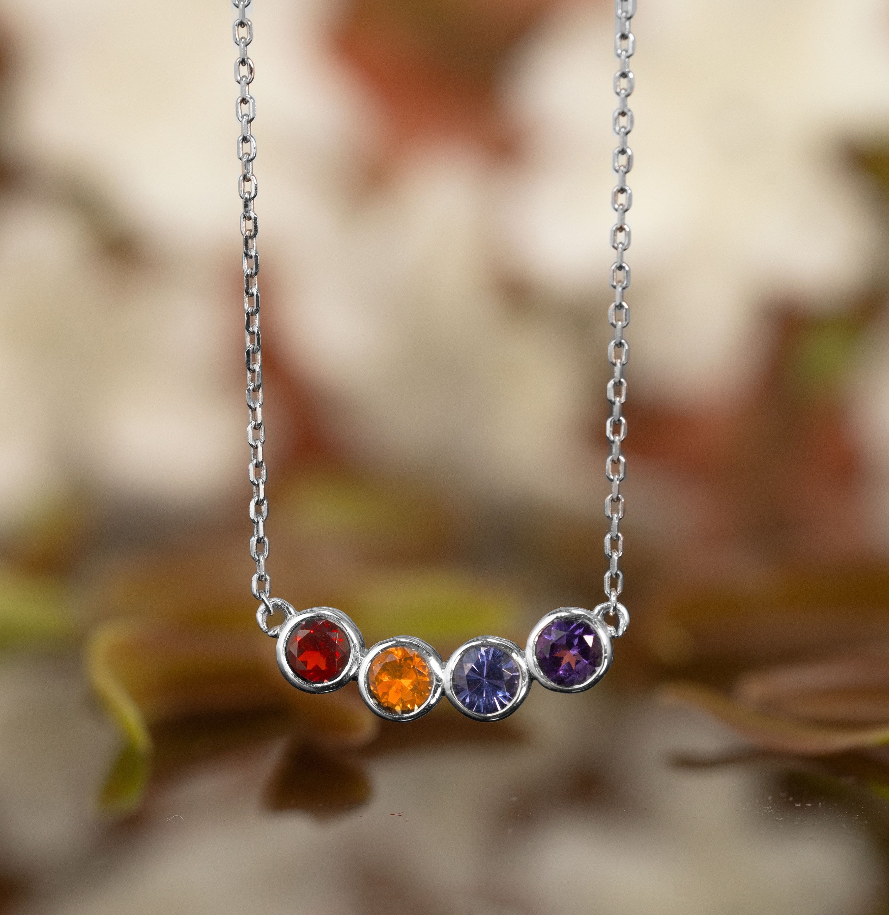 Sterling Silver Multi Birthstone Necklace – Alice Rose Shop