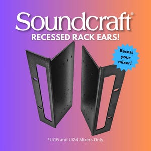 Orejas de rack empotrables Soundcraft Ui16 y Ui24
