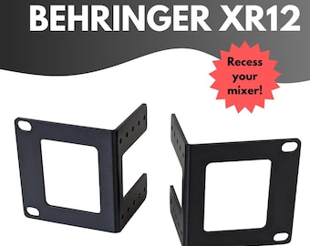 Recessible 19" Rack Ears (PAIR) Behringer XR12 Midas MR12 X-Air SD8 Recessed Rack Ears, Rack Mount ***NEW DESIGN ***