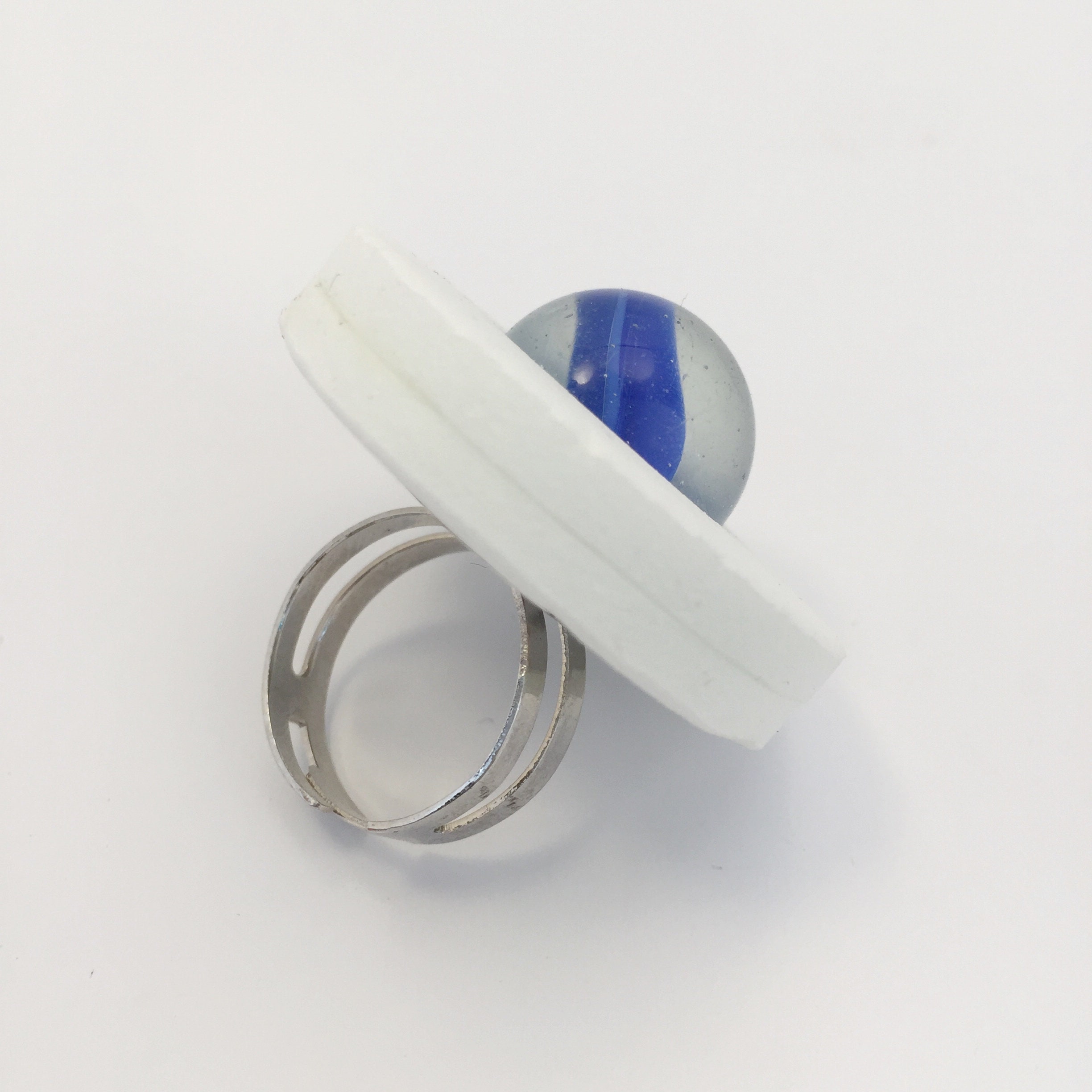 Ring With Marble Etsy