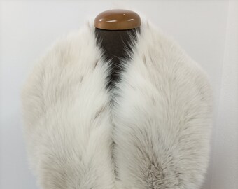 Cuello de piel, cuello de piel de zorro, cuello de piel auténtica, accesorios de invierno para abrigos