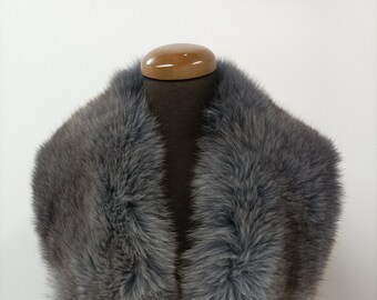 Cuello de piel, cuello de piel de zorro, cuello de piel auténtica, accesorios de invierno para abrigos
