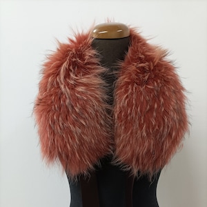 Fur collar,finn raccoon high quality, fur  collar ,keramidi color,  coat winter accessories