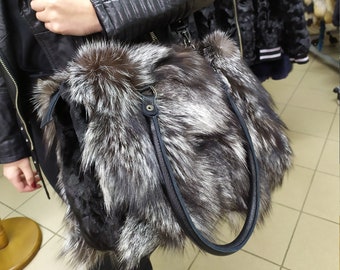 【Anyone more】Kosa square mink fur cross bag Dawn Cross Mink Fur Handbag, Mink Fur Shoulder Bag, Mink Fur