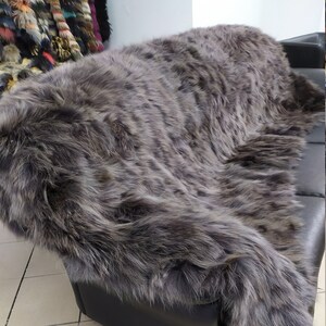 Echt Coyote Felldecke Decke Dunkelgrau, Wohnwärmer