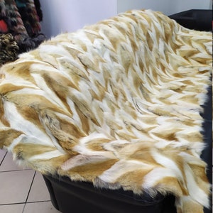 Echte Koyote Pelzdecke werfen Natürliche Farbe, Hauswärmer