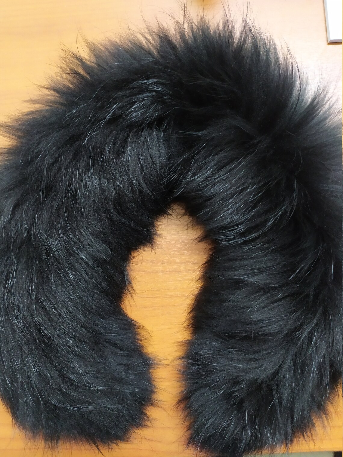 Real Finn raccoon hood trim fur collar black finn raccoon | Etsy