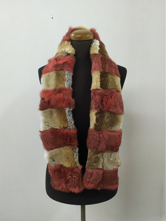 小物 rabbit fur long scarf Fur Rabbit Long Scarf Multicolour, Winter Warm Accessories