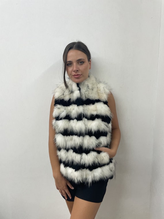 Real raccoon shop fur gilet