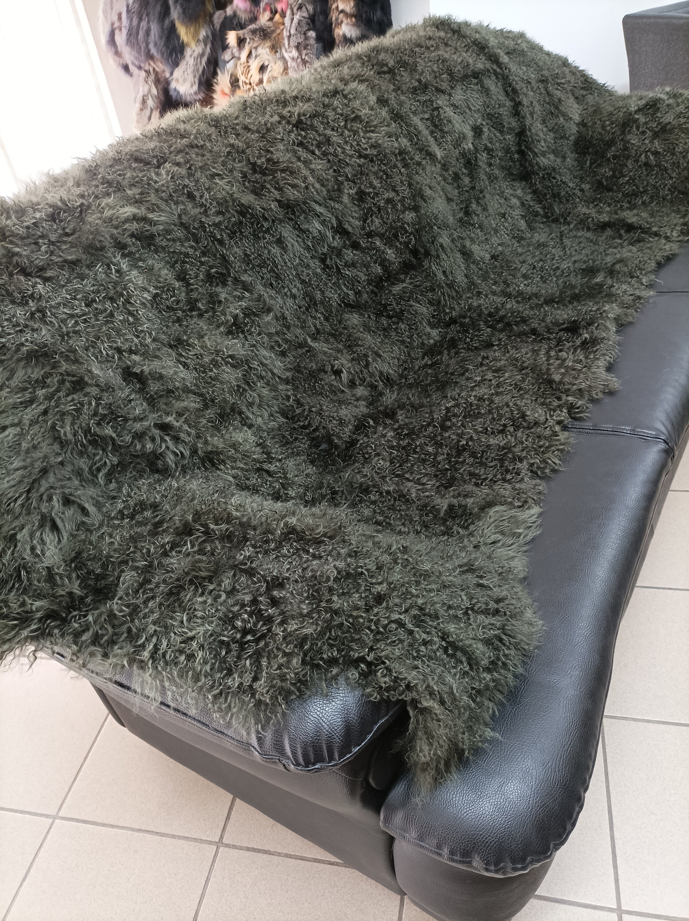 Fur Blanketreal Mongolian Lamb Fur Blanket Throw green Etsy