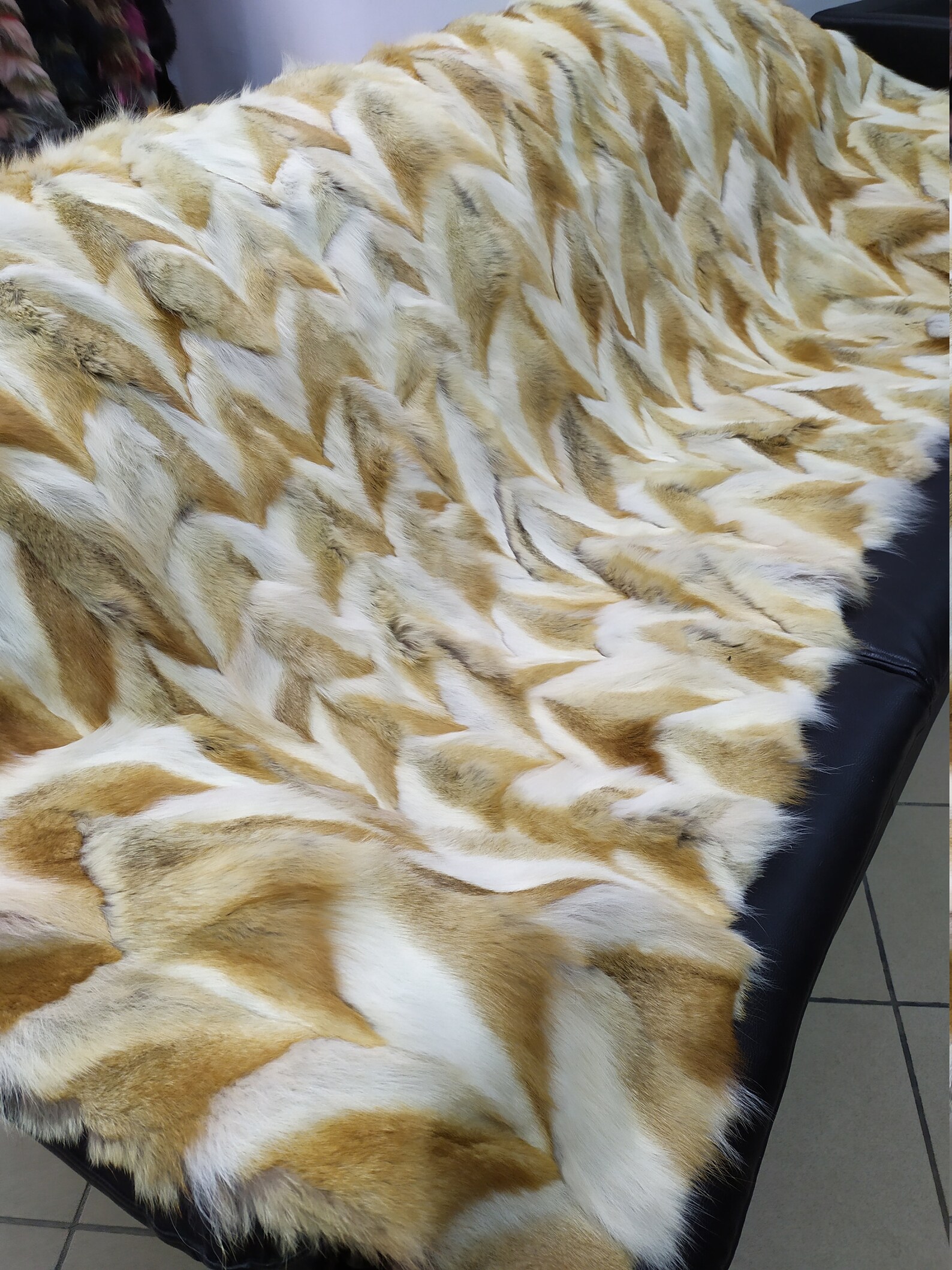 Real Coyote Fur Blanket Throw Natural Color Home Warmer Etsy