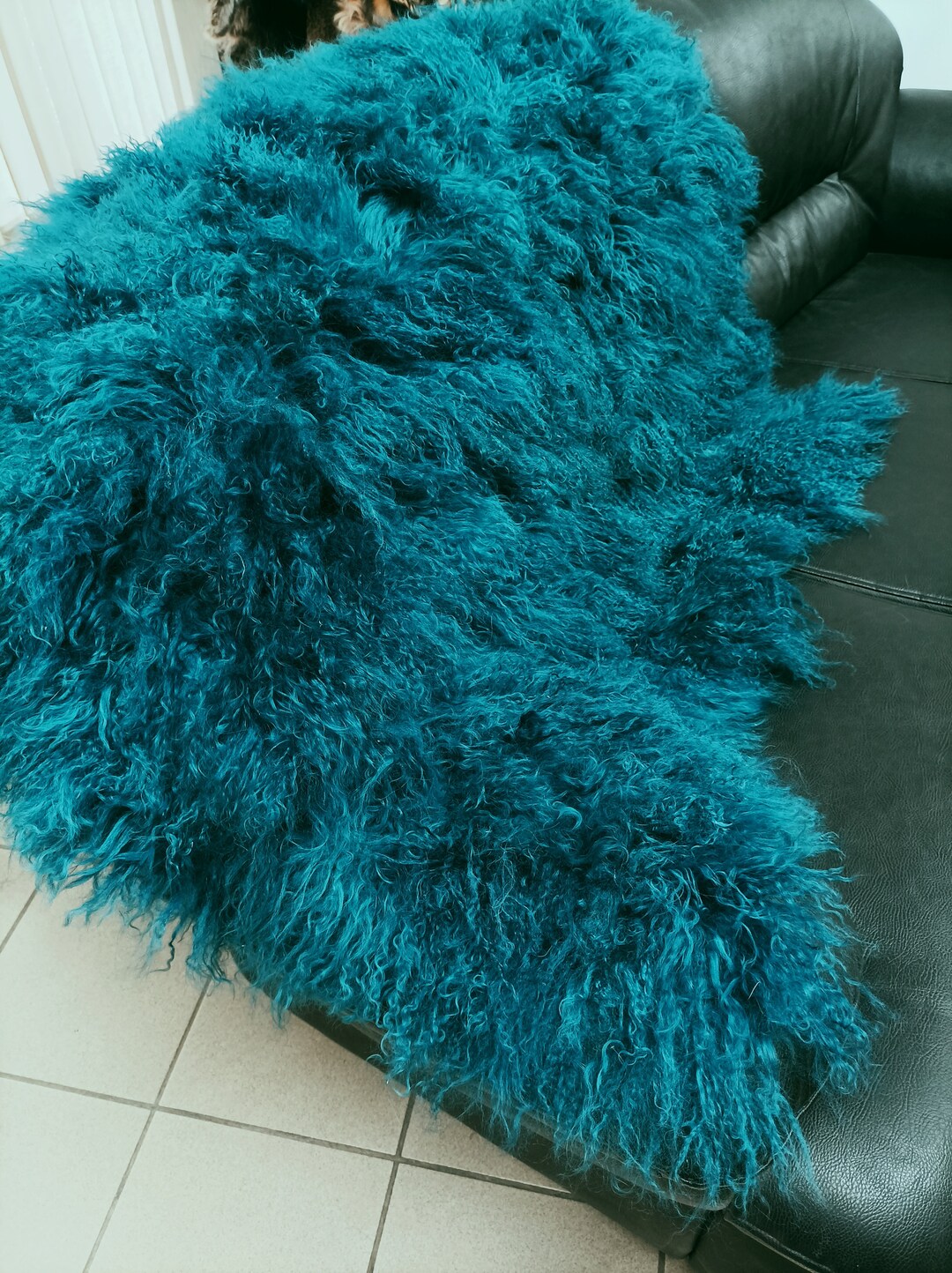 Fur Blanket,real Mongolian Lamb Fur Blanket Throw ,green Electric Brown Colour, Home Warmer Etsy