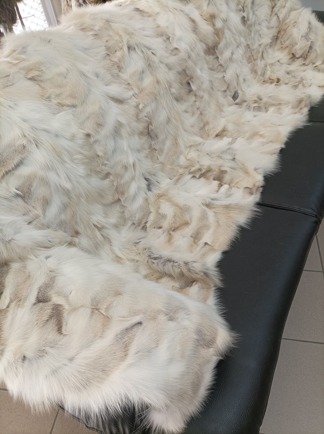 Fur Blanket, Real Fox Throw ,golden Color, Home Warmer Etsy