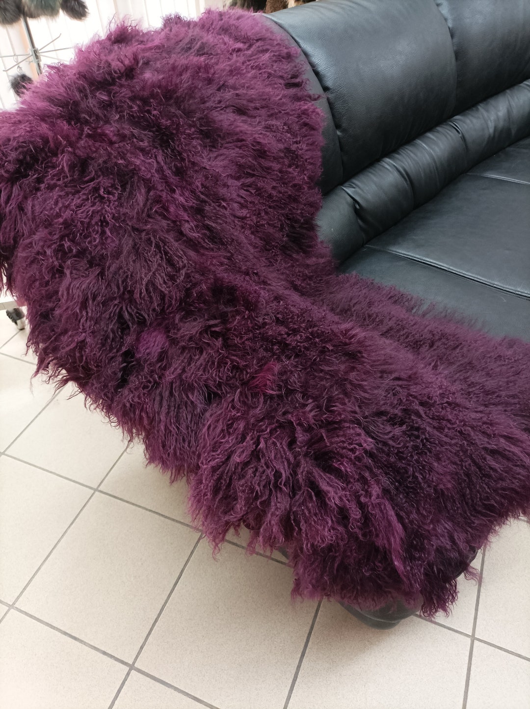 Fur Blanketreal Mongolian Lamb Fur Blanket Throw Home Warmer Etsy