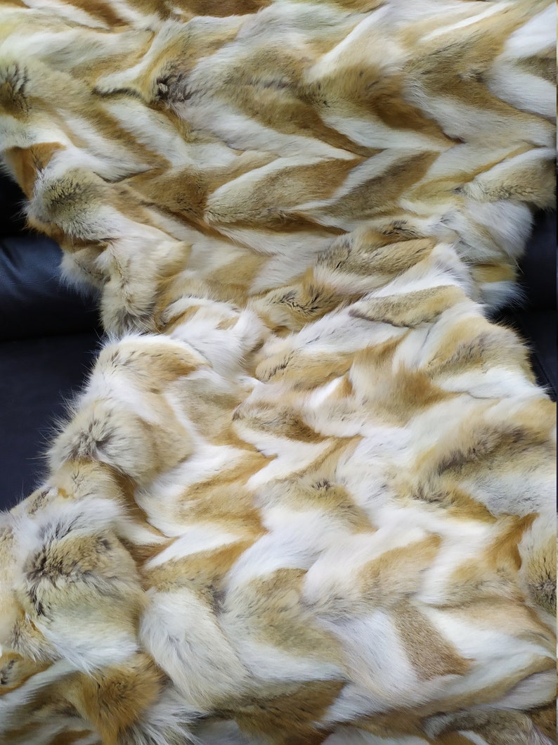 Real Coyote Fur Blanket Throw Natural Color Home Warmer Etsy