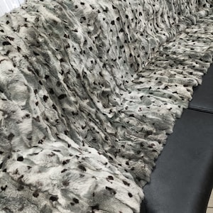 Luxury Real  Rex rabbit throw blanket.