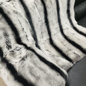Fur blanket,Luxury Real Rex rabbit,  throw blanket.
