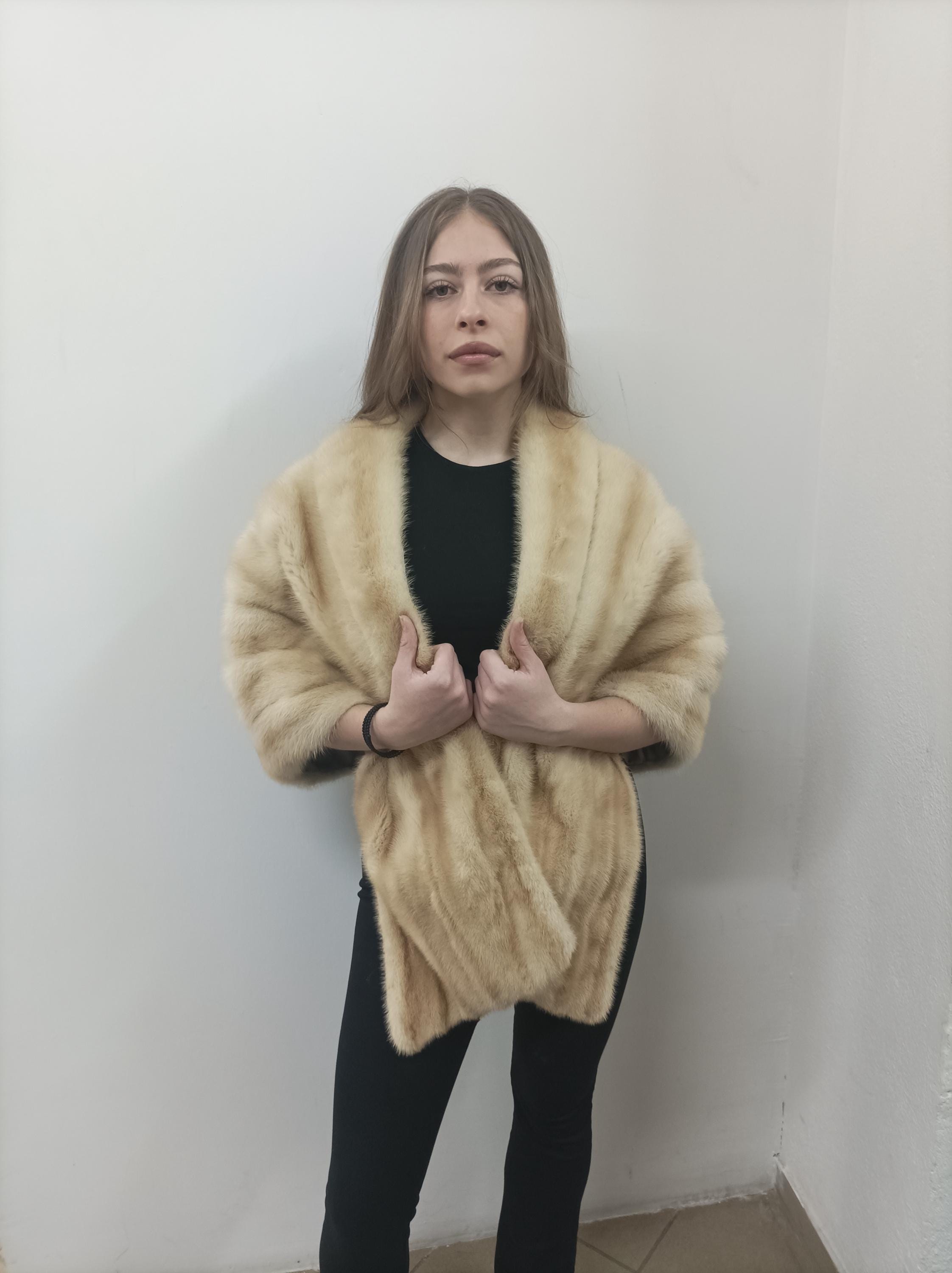 値下げしました！ミンク毛皮ショール 値下げしました！ミンク毛皮 
