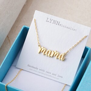 Ready To Ship from US Gold Filled Mom Necklace MOM MAMA Necklace Personalized Necklace for Mother Dainty Necklace image 3