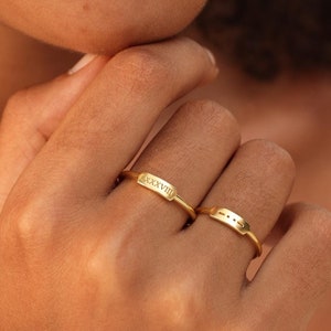 Custom Initial Ring | Personalized Morse Code Ring | Roman Numeral Jewelry | Engraved Promise Ring | Friendship Ring | Name Ring For Her