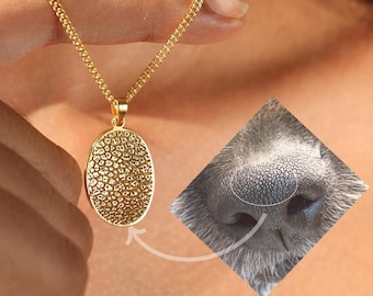 Dog Nose Necklace Personalized in Sterling Silver Large Etsy
