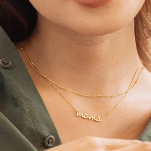 Gold Filled Name Necklace with Box Chain | Custom Letter Necklace | Minimalist Jewelry | Birthday Gift For Her | Dainty Name Necklace