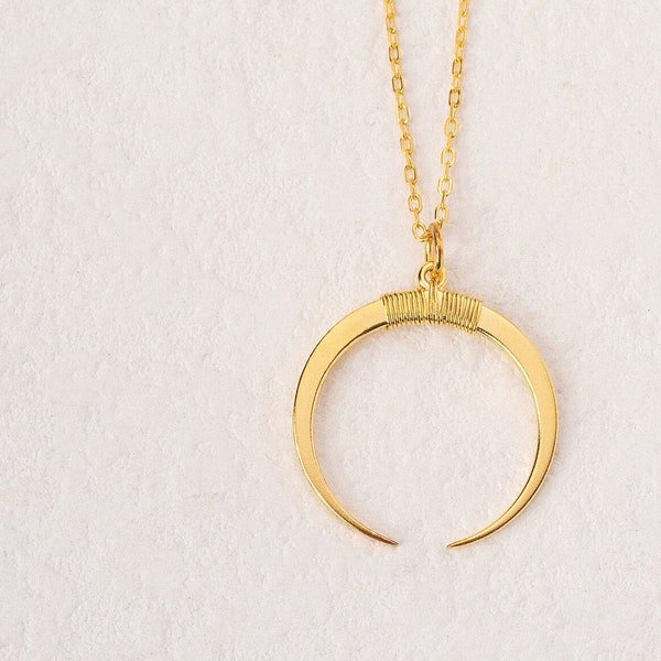 Crescent Moon Ring Holder Necklace | Ready To Ship | Nurse Doctor Graduation Gift For Her | Promise Ring Keeper | Wedding Ring Protector