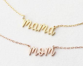 Ready To Ship from US | Gold Filled Mom Necklace | MOM - MAMA Necklace | Personalized Necklace for Mother | Dainty Necklace