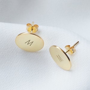 14k Gold Filled Name Stud Earrings Circle Earrings Triangle Earrings Initial Stud Earrings Name Statement EarringsMinimalist Earrings SMALL CIRCLE