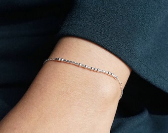 Morse Code Bracelet | Morse Code Jewelry | Best Friend Gifts | Secret Message For Her | Minimalist Beaded Bracelet | Mother&#39;s Day Gift