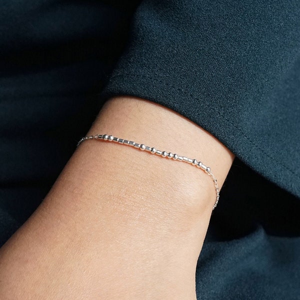 Morse Code Bracelet | Morse Code Jewelry | Best Friend Gifts | Secret Message For Her | Minimalist Beaded Bracelet | Mother's Day Gift