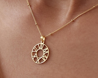 Custom Roman Numeral Necklace | Anniversary Date Jewelry | Coordinate Necklace | Wedding Date Necklace | Memorial Gift for Her or Him