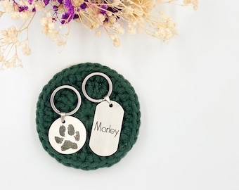 Pet Loss Gift | Custom Paw Print Keychain | Personalized Nose Print Keyring | Dog Cat Keychain | Gift For Her | Gift For Him